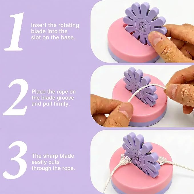 Sizobi Purple Magnetic Pin Holder with Thread Cutter, Blade Saver
