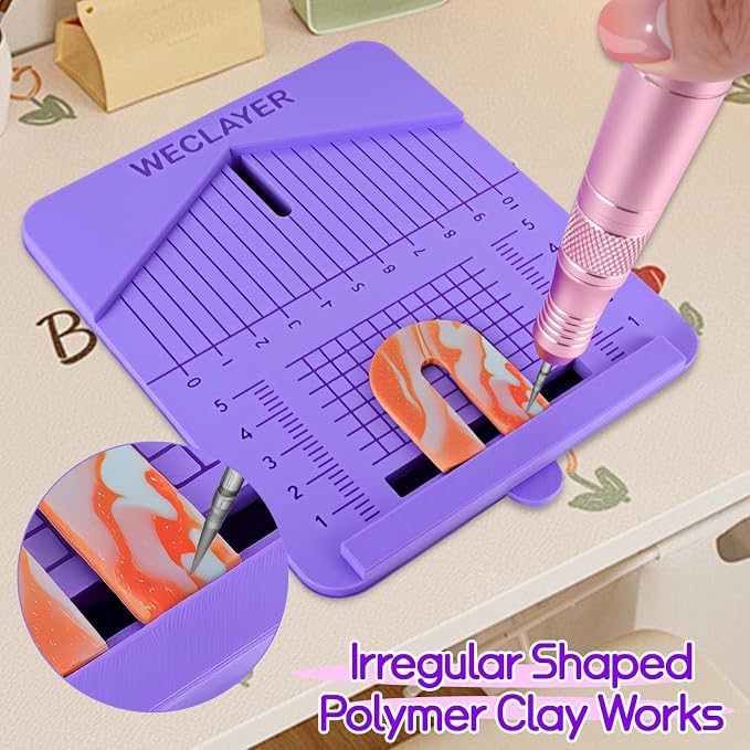Polymer Clay Earring Drill Hole Guide,Jewellery Assembly Station with Brush and Two Tray for Holding Earring,Jewellery Pieces and Findings,Clay Tools and Accessories,Clay Jewelry Making Supplies