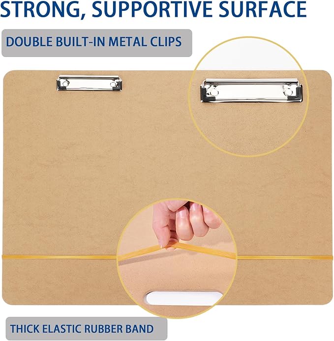 23" x 26" Drawing Board, Artist Sketch Boards with Handle for Drafting Art, Portable Wooden Clipboard for Studio Fit in Artists Tote