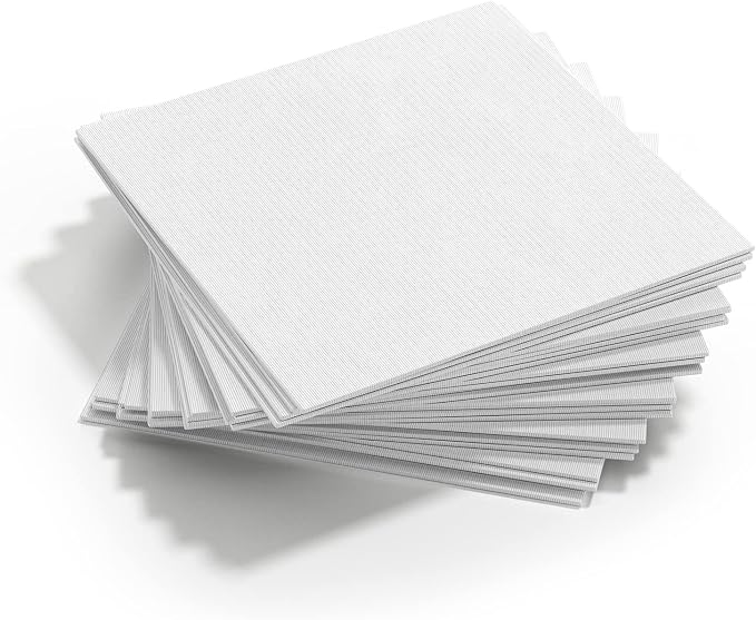 GOTIDEAL Canvases for Painting, 4x4 inch of 24 Pack, 100% Cotton | Professional Primed White Blank Flat Canvas Panels, Artist Canvas Boards for Acrylics Painting, Oil Watercolor Tempera