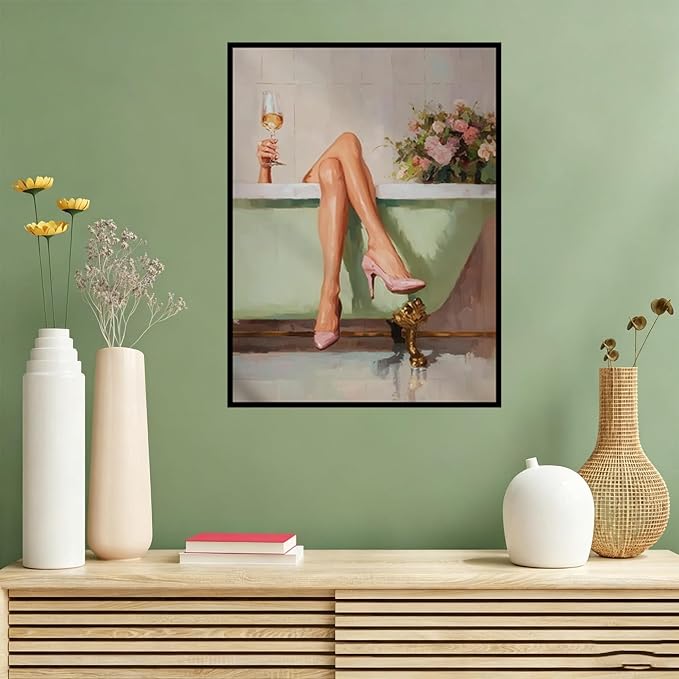 Benjenes Girl Bathroom Diamond Art Kits for Adults Diamond Painting Kits