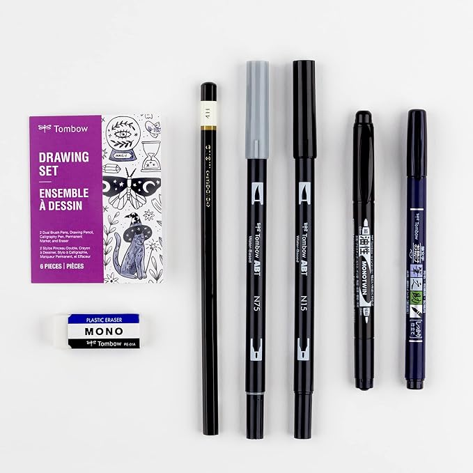Tombow 56303 Drawing Set 6-Pack. Products for doodles and illustrations