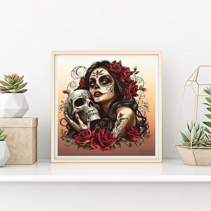 XUCNWL Diamond Art Kits for Adults,Gothic Girl Diamond Painting