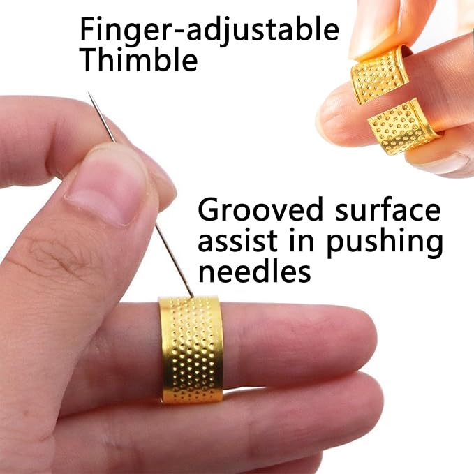 44Pcs Sewing Tool Set, Big Eye Steel Sewing Needle Kit for Hand Sewing