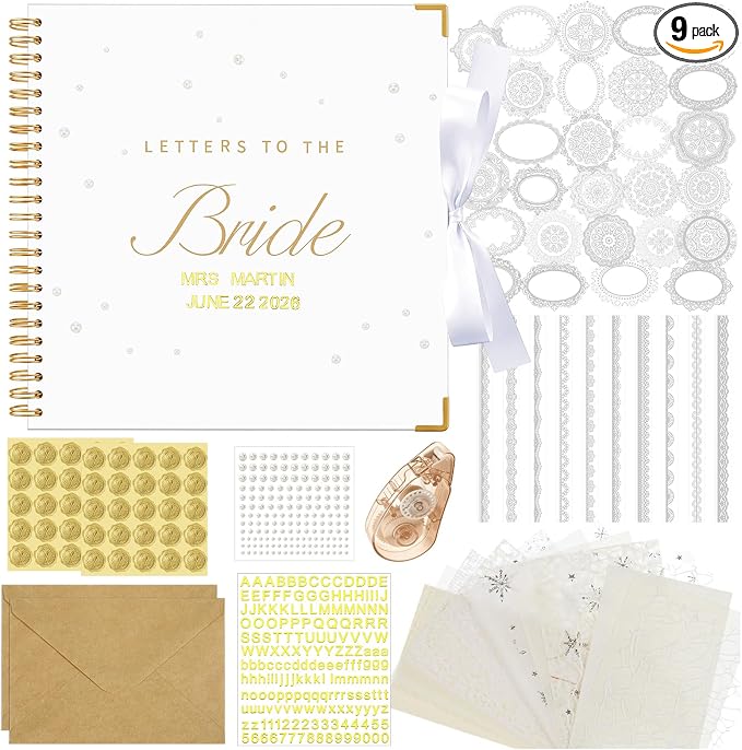 Humyoun Letters to Bride Scrapbook,12 X 12 Inch,Classic,White
