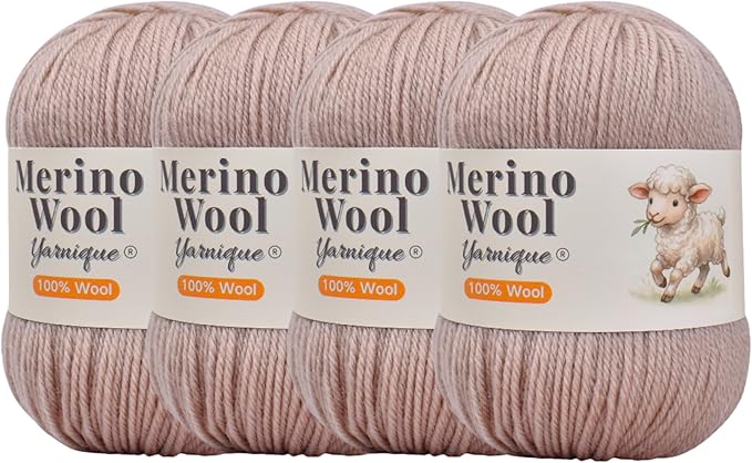 1oo% Australian Merino Wool Yarn, Sport Weight, 4 Balls – 656 Yds