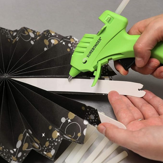 Surebonder 10W Ultra Low Temp Cool Shot Mini Glue Gun Kit with 12 Glue Sticks,Bonds Delicate Materials Like Paper,Fabric,Foam,Balloons - Clear,(Pack of 6)