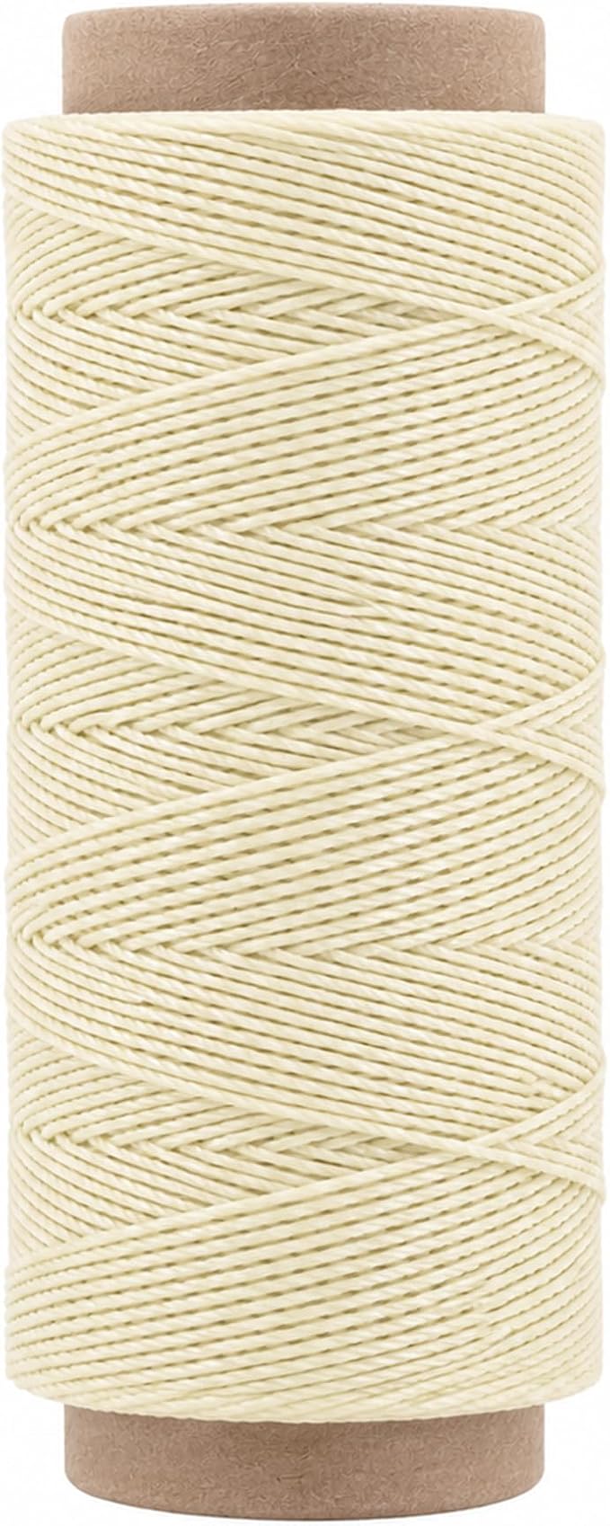 Mandala Crafts 80M 0.8mm Antique White Leather Sewing Round Waxed Thread