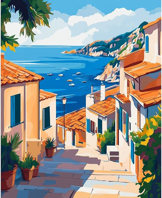 obterie Paint by Numbers Kit for Adults Beginner Oil Painting Kit Adult Paint by Number Kits on Canvas DIY Painting for Beginners Art by Numbers for Gifts Home Wall Decor 16x20 Inch