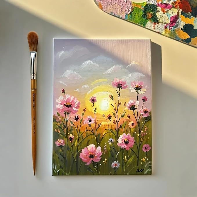 Small Canvas Boards for Painting 5x7in, 64 Pack Bulk Mini Paint Canvases | Blank Canvas Panels, Gesso Primed 100% Cotton, for Acrylic Oil Watercolor Tempera, Ideal for All Skill Level