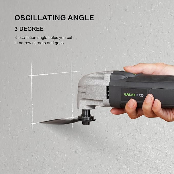 GALAX PRO Corded Oscillating Multi Tool Kit 2.0-Amp with 11Pcs Accessories