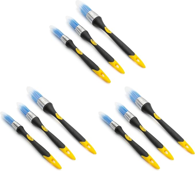 Bates- Trim Paint Brush, 3 pcs, 5/8”, 3/4” and 1” (Pack of 3)