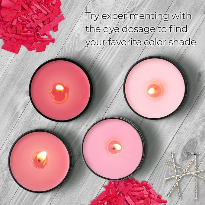 Bright Pink Candle Dye 2oz for Soy Candle Making – Wax Color Chips | Highly Concentrated Candle Wax Dyes – Candle Shop Premium Color Dye Chips for Soy Wax, Beeswax, Paraffin