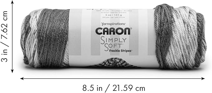 Caron Simply Soft Freckle Acrylic Yarn for Crocheting Soft, Moss, 3-Pack