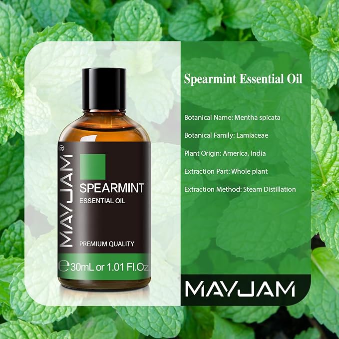 MAYJAM Spearmint Essential Oil for Diffuser Skin Hair Care, 1.01fl.oz