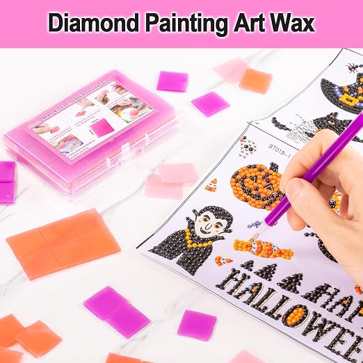 90Pcs Diamond Art Wax: Completes 40+ Diamond Art Projects - Strong Adhesion Smooth Gem Placement - Premium Diamond Dotz Accessories for Family Handicraft Activities & Personal Leisure Time