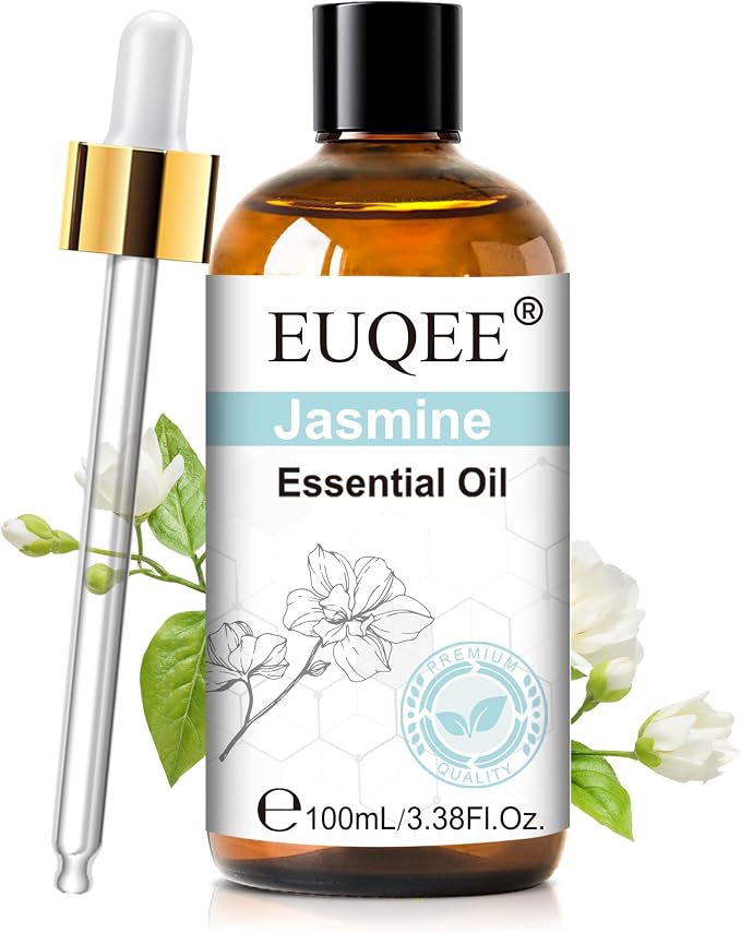 EUQEE 100ml Jasmine Essential Oil for Spray, Yoga 3.38 Fl Oz