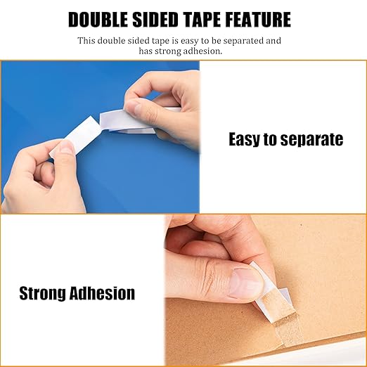 6 Roll 3 Sizes Double Sided Tape for Clothes, Hemming, Scrapbook Supplies | Tear-by-Hand Heavy Duty Multi-Size Fabric Tape, Double-Sided Hem Tape for Clothing, Gifts Box, Scrapbooking