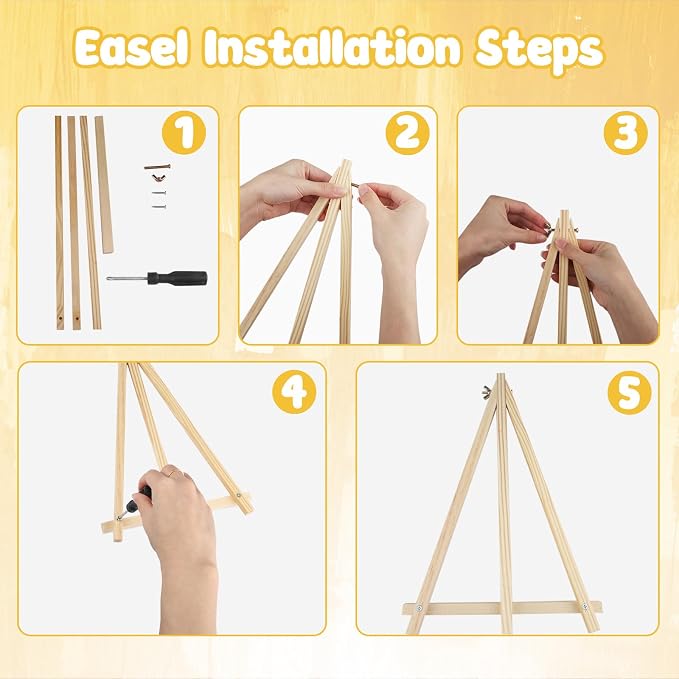 MAXBYE Lanscape Framed Paint by Numbers Kits for Adults with Wooden Easel, Easy Adult Paint by Number Kits on Canvas, DIY Oil Paintings for Beginners Gift Home Wall Decor 10×14 Inch