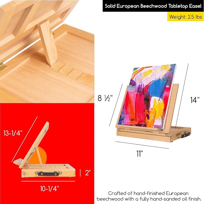 MEEDEN 142 PCS Painting Kit: Art Supplies with Aluminum & Tabletop Easel | Painting Set for Adults Artists Beginners - All in One Art Supplies with Acrylic Oil Watercolor Gouache Paints Canvas