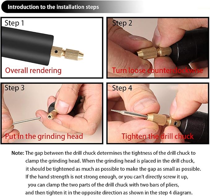Micro Handheld Drill Bits, 0.7-1.2mm Mini Electric Resin Drill Set for Casting Resin DIY Molds Keychain Jewelry Craft Making(COLOR:black)
