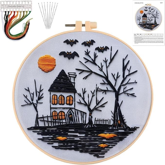 Halloween Embroidery Kits for Beginners, DIY Embroidery Kits for Adults