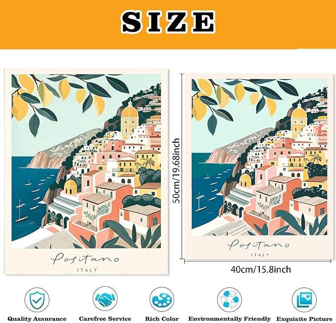 3 Pack Cute Beach Paint by Numbers Kit for Adults Beginner (Without Frame)