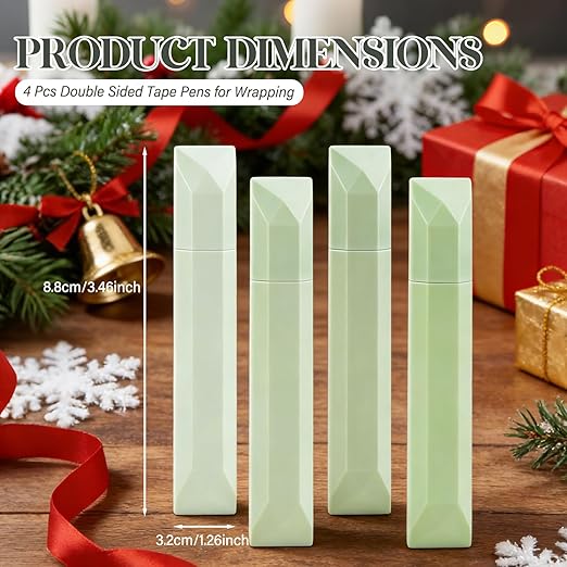 4 Pcs Double Sided Tape Pens ， Scrapbooking Double Sided Tape Roller