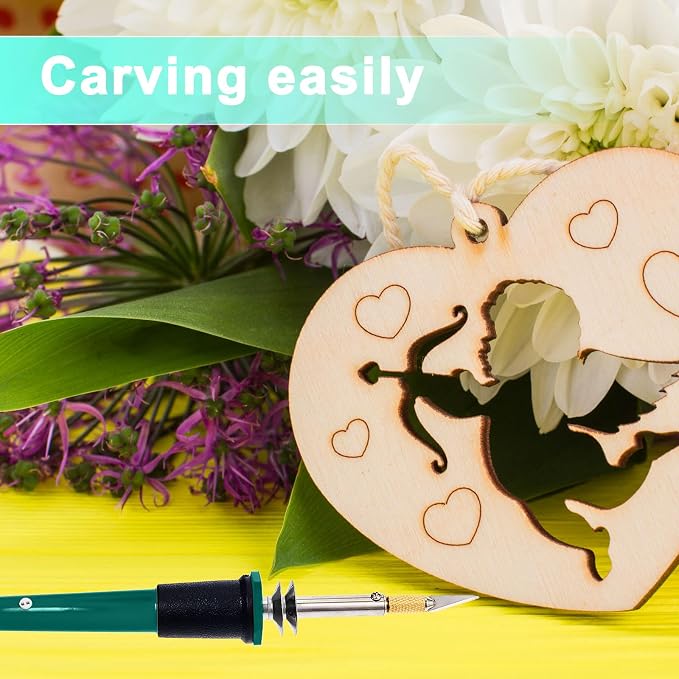 Honoson 19 Pcs Electric Hot Knife Cutting Tool with 14 Blades, Green