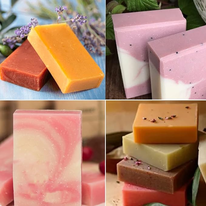 KINJOEK 6 Packs 4oz Rectangular Silicone Soap Molds, 36 Cavity Purple Silicone Soap Making Molds Bulks, Soap Mold for Soap Making Handmade DIY Scented Candles