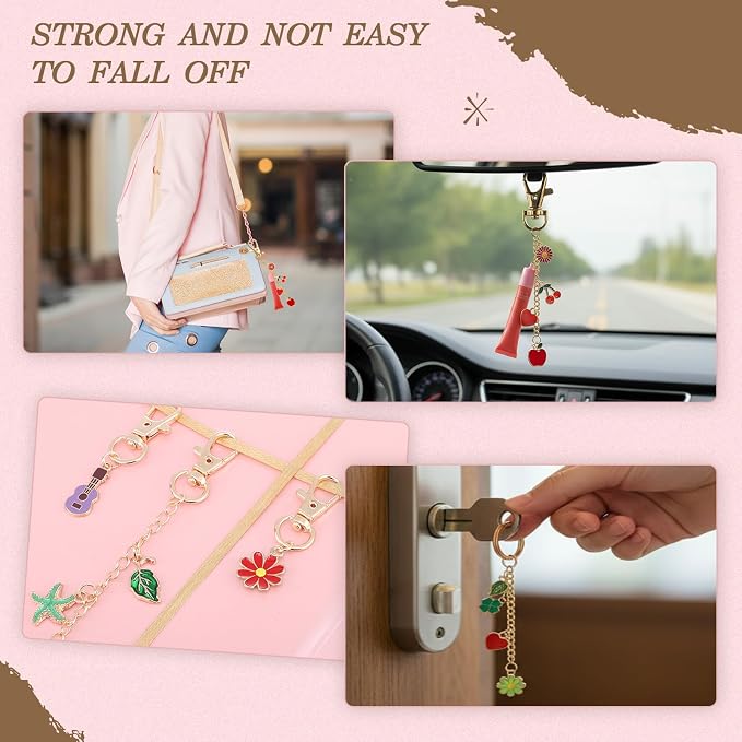 Pengxiaomei 401 Pcs Charms Jewelry Keychain Making Kits for Women