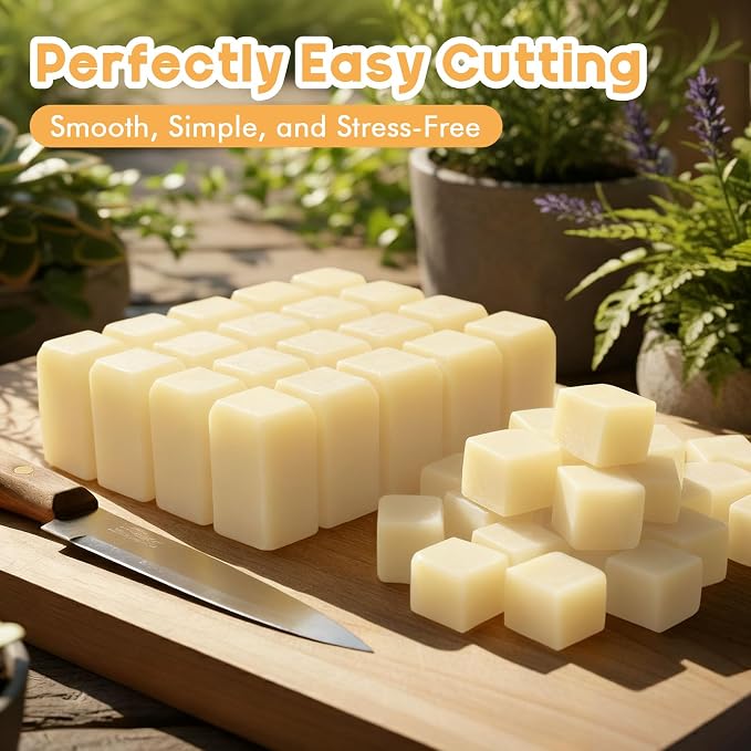 EDSRDRUS 20lb Unscented Melt and Pour Soap Base, Fragrance-Free Bulk Glycerin Soap Making Supplies for Professionals – Upgraded Smooth Formula, Silky Melt & Fine Foam (Shea Butter, 20 Pound)