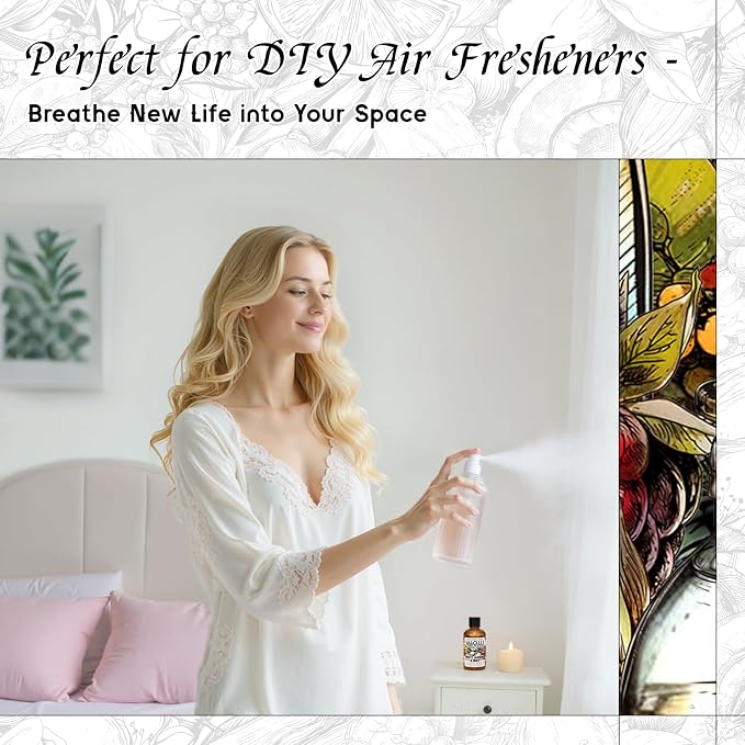 HIQILI White Jasmine & Mint Fragrance Oil for Diffuser, Candle, Soap & Perfume Making, Floral Herbal Scent with Fresh Tea Notes, Long-Lasting Scent - 1.0 Fl Oz(Pack of 1)