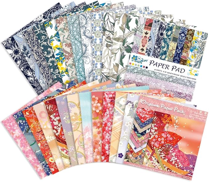 6x6" Origami Paper,100Sheets Double Sided Colored Paper,Square Craft Paper
