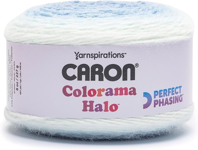 Caron Colorama Halo Cake Ombre Yarn for Crocheting, Skylight Frost, 2-Pack