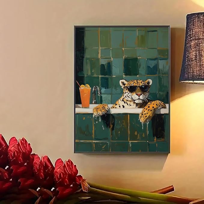 Cheetah Diamond Art Kits for Adults, Diamond Painting for Beginner 5D DIY