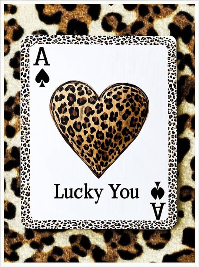 Cheetah Poker Diamond Art Kits for Adults Diamond Painting Kit for Adults