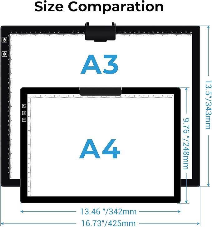 Rechargeable A3 Light Pad for Diamond Painting, Diamond Art Light Board