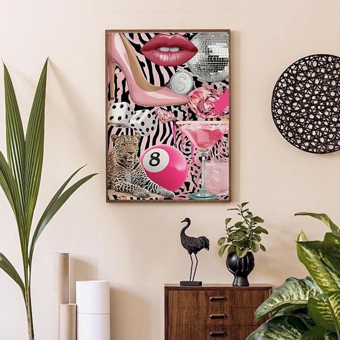 WUDWL Coquette Paint by Numbers Kit for Adults, Color By Numbers for Adults | Fashion Cheetah Decor Painting by Number On Canvas, Paint Number Artist Funny Without Frame DIY, Home Wall Decor, 12x16in