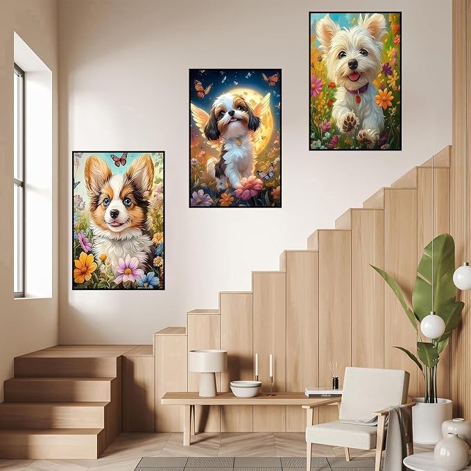 6 Pack Diamond Art Kits for Adults, Animals Diamond Painting Kits 8x12 inch