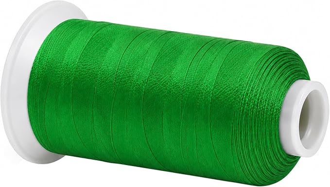 Mandala Crafts Green Tex 90 Polyester Heavy Duty Thread for Upholstery | 1500 Yds T90 UV Resistant Strong Thread for Leather Sewing, Marine, Drapery, Jeans, Hair Weaving & Extension, Outdoor