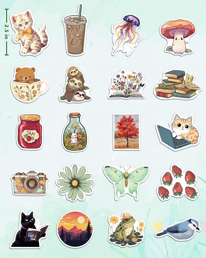 AOWDIAO 150 Pcs Aesthetic Stickers Pack - Waterproof, Durable Designs for Teens, Kids, and Adults - Ideal for Parties, Gifts, and School Projects