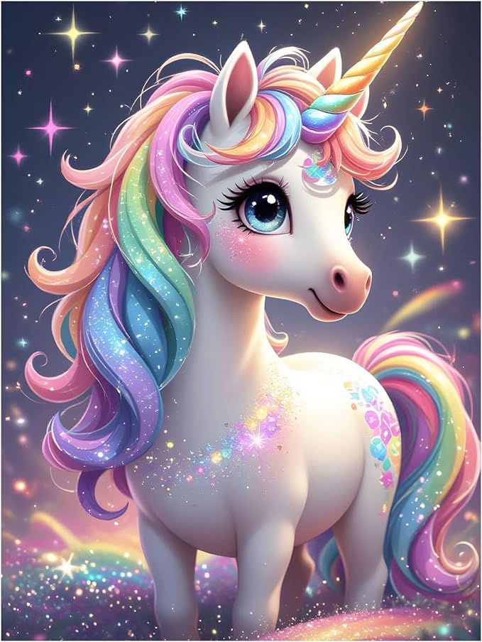 Mandun Unicorn Diamond Painting Kits for Adults, Diamond Art Kits, 12x16 in