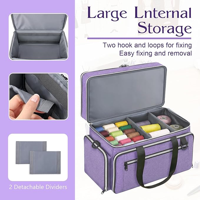 Anitor Sewing Supplies Organizer, Double Layer Sewing Storage Organizer