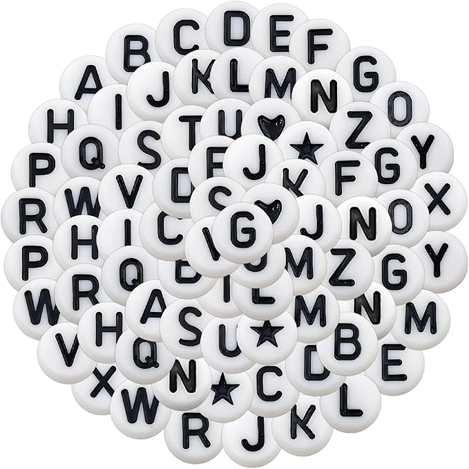 Letter Alphabet Stickers 252pcs Round White Background Black for Scrapbooking Journaling Organizing Marking and Decorating Various Surfaces