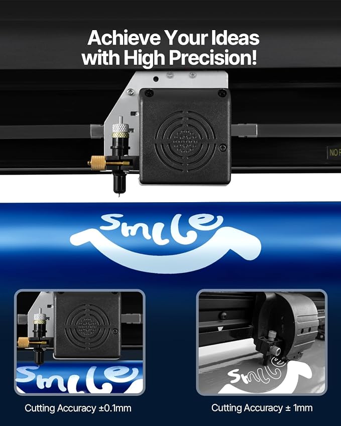 VEVOR Vinyl Cutter Machine 53" Semi-Automatic Vinyl Printer Cutter Machine | For Cutting Multiple Materials, DIY Positioning Sign Cutting with Floor Stand Signmaster Software, Compatible with Windows