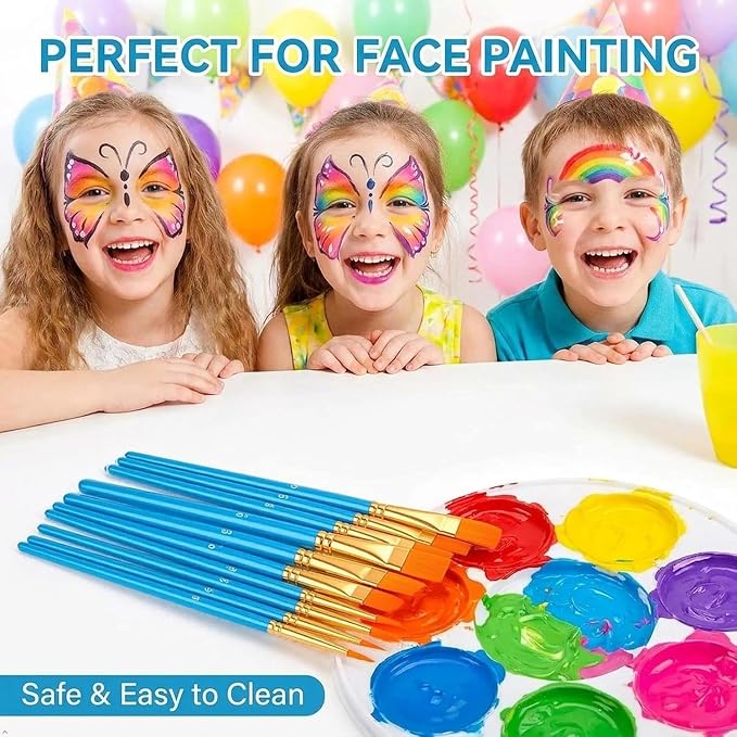 Soucolor Acrylic Paint Brushes Set, 20 Pcs Pointed Tip Artist Paintbrushes | Soft,No-Shed Bristles for Acrylic for Acrylic Oil Watercolor Canvases Rock Nail Miniature Detailing Drawing Art Supplies