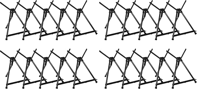 MEEDEN 10 Pcs Artist Tabletop Display Easel, Aluminum Tripod Easel for Painting, Collapsible Folding Frame Easel, Portable Lightweight Table Top Easel Stand, Hold Canvas Up to 24" x 30" (Pack of 2)