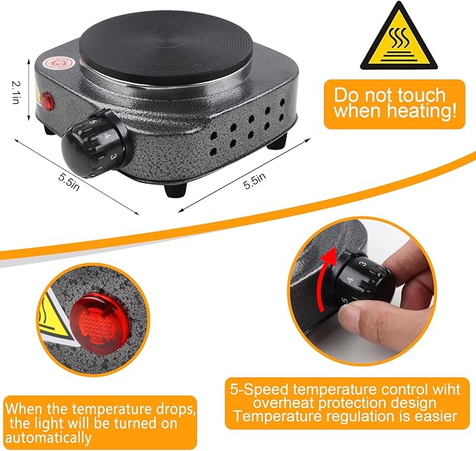 BBAXI Candle Making Kit with Hot Plate for Melting Wax with 2lb Soy Wax | Candle Making Kit for Home Decor＆Gift,Wax Melter for Candle Making,Overheat Protection ,Candle Making Supplies for Beginners