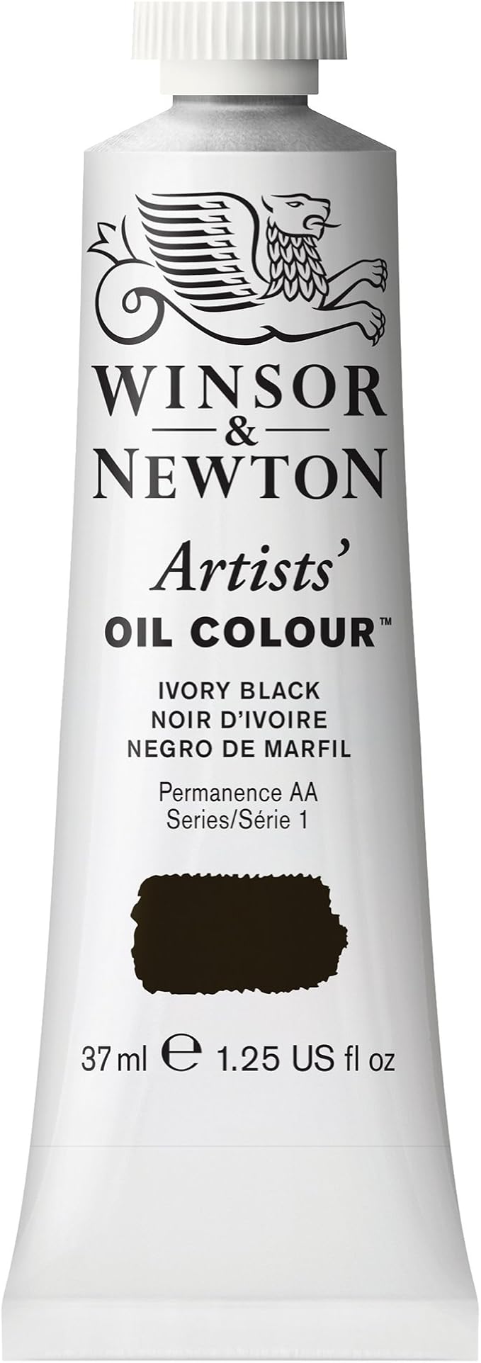 Winsor & Newton Artists' Oil Paint, 37ml Tube, Ivory Black